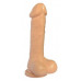 Телесный фаллоимитатор 8 Inch Carved DIldo - 22 см.