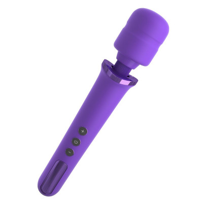 Фиолетовый вибромассажер Rechargeable Power Wand