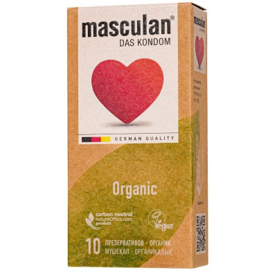 Экологически чистые презервативы Masculan Organic - 10 шт.