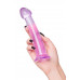 Фиолетовый фаллоимитатор Jelly Dildo M - 18 см.