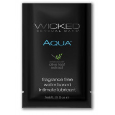 Легкий лубрикант на водной основе с алое Wicked Aqua - 3 мл.