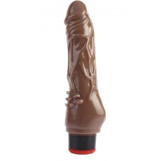 Коричневый вибратор-реалистик 7.8 Vibrating Dildo - 19 см.