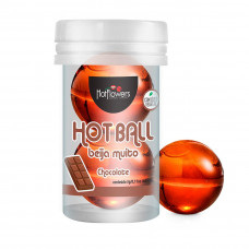 Лубрикант на масляной основе Hot Ball Beija Muito с ароматом шоколада (2 шарика по 3 гр.)