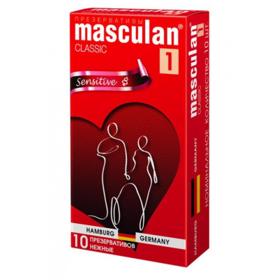 Нежные презервативы Masculan Classic 1 Sensitive - 10 шт.