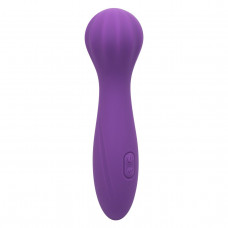 Фиолетовый вибромассажер Stella Liquid Silicone “O” Wand - 17,75 см.