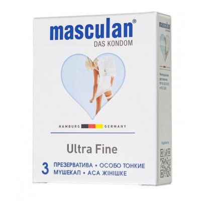 Особо тонкие презервативы Masculan Ultra Fine - 3 шт.