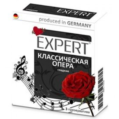 Гладкие презервативы Expert  Классическая опера  - 3 шт.