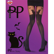 Колготки с имитацией чулок Halloween Cat Tights